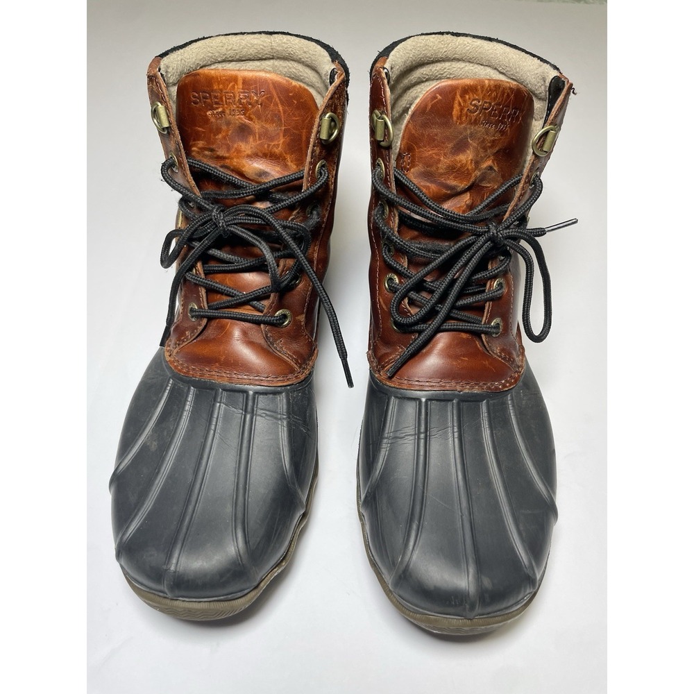Sperry Men's Avenue Duck Boot- Brown Blue ST10548 Size 9.5